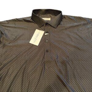 NWT Collars & Co Polo Shirt 2XL Dress Collar Featherweight Flex Matrix Black